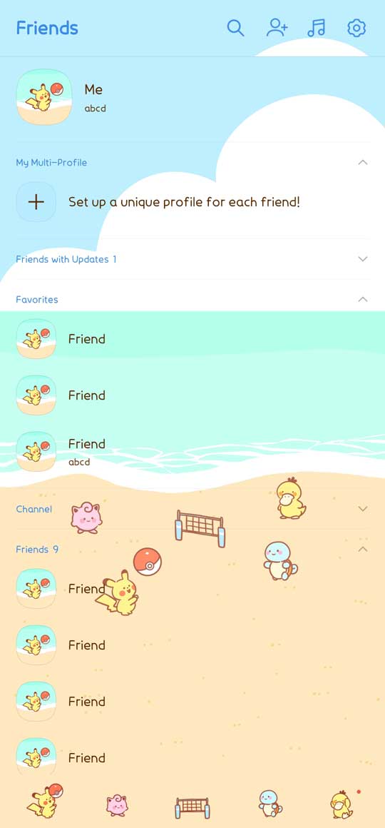 pokemon beach ball kakao theme